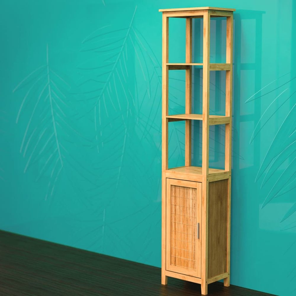 Vidaxl EISL Vysoká skrinka s 3 priehradkami bambus 40x30x190 cm
